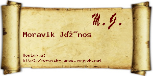 Moravik János névjegykártya